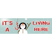 Snowman Joy Banner