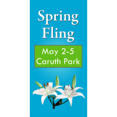 Spring Blooms Light Post Banner