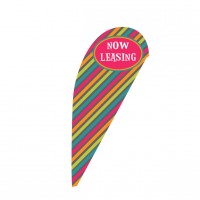 Flashy Stripe Tear Drop Flag