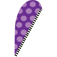 Purple Square Pegs Tear Drop Flag