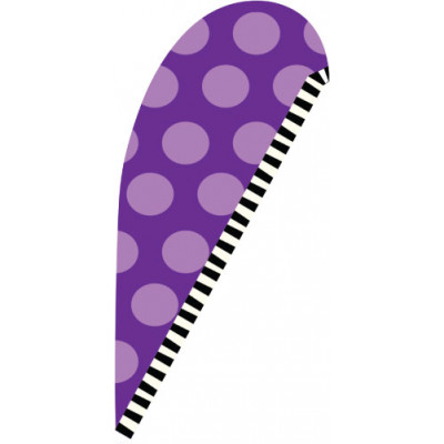 Purple Square Pegs Tear Drop Flag
