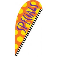 Orange Square Pegs Tear Drop Flag