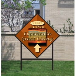Diamond Shape Sign Frame