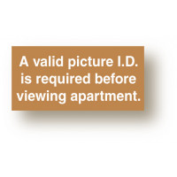 Valid Picture ID Sign