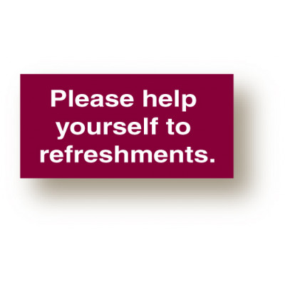 Refreshment Sign