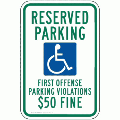 Alabama Handicap Sign