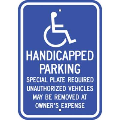 Massachusetts Handicap Sign