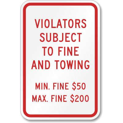 Pennsylvania Handicap Sign