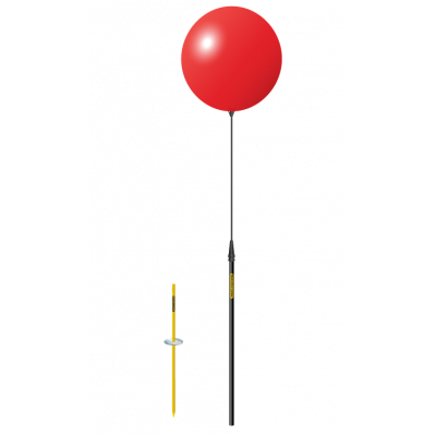 DuraBalloon Deluxe Long 48" (or Short 24") Pole Kit with ground stake