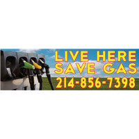 Live Here Save Gas Banner