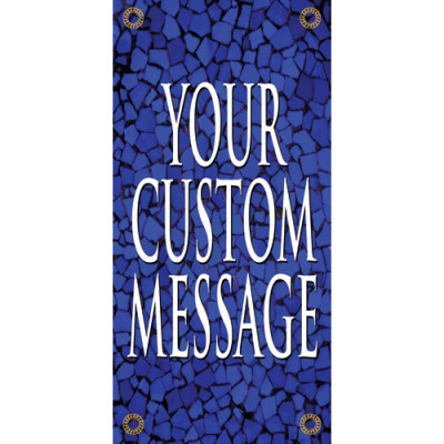 Tuscan Tile Sapphire Light Pole Banner
