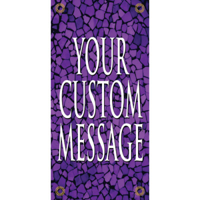 Tuscan Tile Amethyst Light Pole Banner