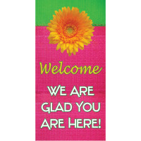 Modern Daisy Pole Banner