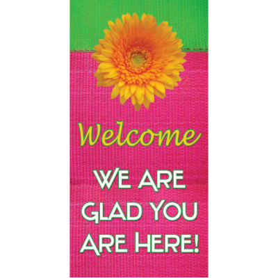 Modern Daisy Pole Banner