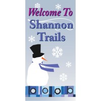 Beautiful Winter Light Pole Banner