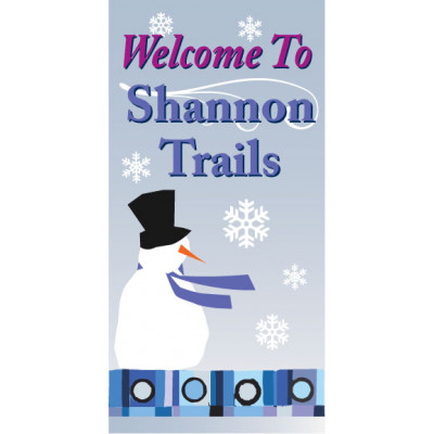 Beautiful Winter Light Pole Banner