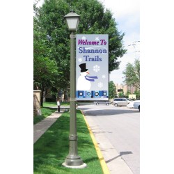 Beautiful Winter Light Pole Banner