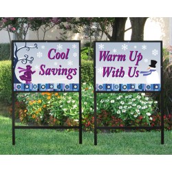 Beautiful Winter Snowman Sign