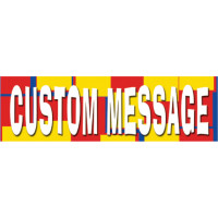 Mosaic yellow/blue/ red Banner
