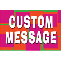 Mosaic pink/orange/green Sign