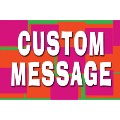 Mosaic pink/orange/green Sign