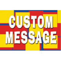 Mosaic red/yellow/blue Sign