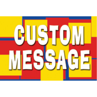 Mosaic red/yellow/blue Sign