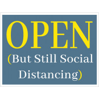 Careful Opening Open Sign