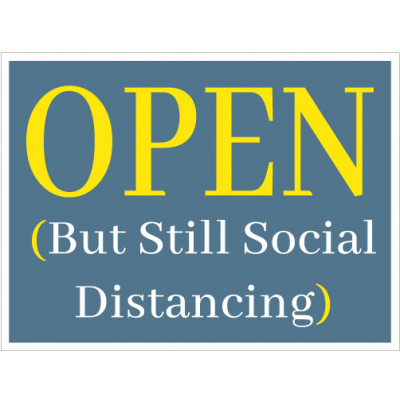 Careful Opening Open Sign