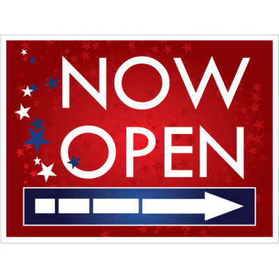 Open Celebration Red Open Sign