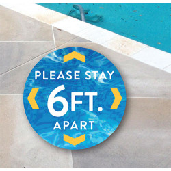 Social Distancing Pool Graphic Splash