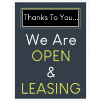 Thanks To You Open Sign