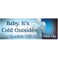 Snowy Ribbon Banner