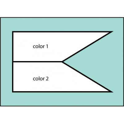 F1750 Two Color Castle Drivewaver Flag