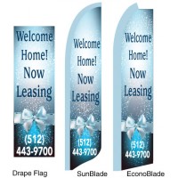 Snowy Ribbon Flags