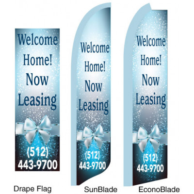 Snowy Ribbon Flags
