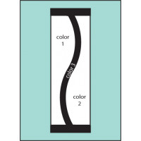F1013 Three Color Curve Drape Flag