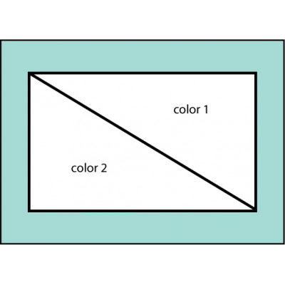 F104 Two Color Diagonal Flag