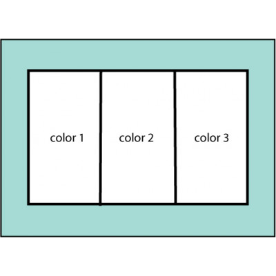 F106 Three Color Vertical Flag