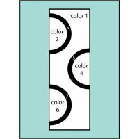 F119 Six Color Double Dot Drape Flag