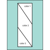 F122 Three Color Double Diagonal Drape Flag