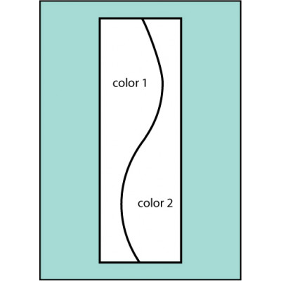 Two Color Curve Ready Pole  Flag