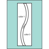 F124 Three Color Curve Drape Flag