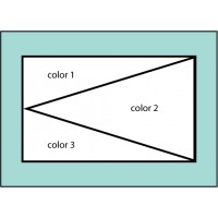 F126 Three Color Reverse Diagonal Flag