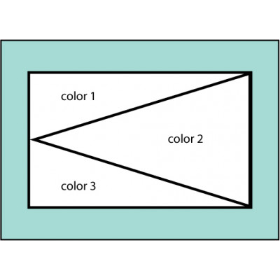 F126 Three Color Reverse Diagonal Flag