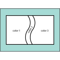 F130 Three Color Curve Flag