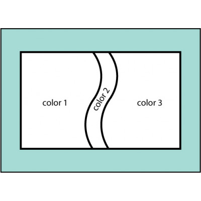 F130 Three Color Curve Flag
