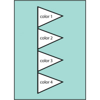 F139 Four Color Pennant Drape Flag