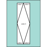 F148 Five Color Harlequin Drape Flag
