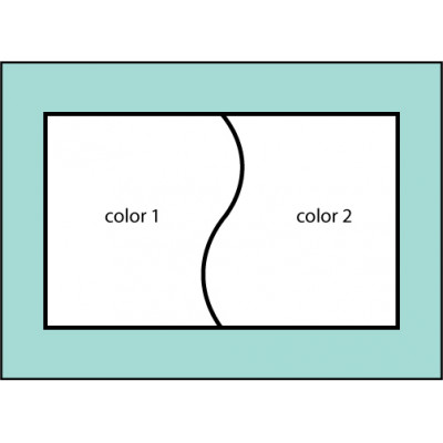 F153 Two Color Curve Flag
